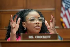 Rep. Jasmine Crockett asks questions during Secret Service Director Kimberly Cheatles congressional hearing Monday.