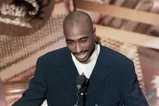 Feb 28, 1996; Los Angeles, CA, USA ; FILE PHOTO; Music entertainer Tupac Shakur presents an award at the 38th Annual Grammy