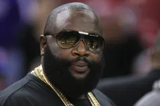 Dec 19, 2012; Sacramento, CA, USA; Recording artist Rick Ross after the game between the Sacramento Kings and Golden State