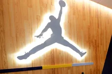 A hallway of the locker room, leading to the coaches office features an Air Jordan logo. The Marquette mens' basketball team