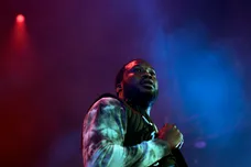 June 2, 2019; East Rutherford, NJ, USA; Meek Mill performs during Hot 97's Summer Jam concert at MetLife Stadium on Sunday, June