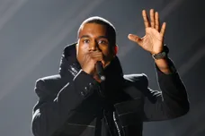 February 10, 2008; Los Angeles, CA, USA; Kanye West performs during the pre-show ceremonies during the The 50th Annual Grammy
