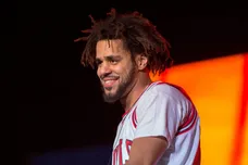 July 28, 2016; Chicago, IL, USA;  Recording artist J. Cole (Jermaine Lamarr Cole) performs live during Lollapalooza Music