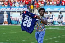 Rapper Kodak Black entertains the crowd before a 42-20 victory over Monmouth at FAU Stadium on Saturday, September 2, 2023, in