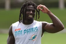 Miami Dolphins wide receiver Tyreek Hill (10) participates in training camp at Baptist Health Training Complex, Wednesday, July
