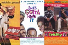 Movie posters for "Swingers," "She's Gotta Have It" and "Friday"