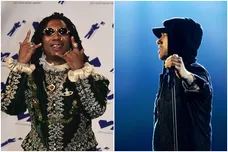 Lil B by Alberto E. Rodriguez/Getty Images, Eminem by Dave J Hogan/Getty Images for MTV