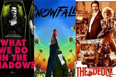 TV show posters: "What We Do In the Shadows," "Snowfall" and "The Deuce"
