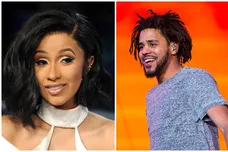 Cardi B via Gregg DeGuire/Getty Images, J. Cole via Andrew Chin/Getty Images
