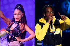 Ariana via Kevin Winter/Getty Images for iHeartMedia, Travis Via Theo Wargo/Getty Images