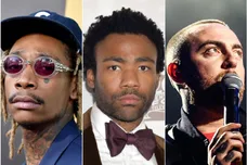 Wiz via Kevin Winter/Getty Images, Mac Via Rich Fury/Getty Images, Gambino via Rodin Eckenroth/Getty Images