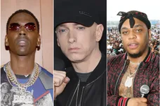 Eminem via Dimitrios Kambouris/Getty Images, Don Q via Johnny Nunez/WireImage, Young Dolph via Bennett Raglin/Getty Images for BET