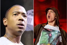 Ja Rule via John Parra/Getty Images for Barstool Sports, Eminem via Theo Wargo/Getty Images