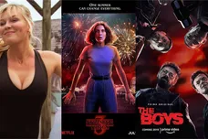 TV show posters: "On Becoming A God in Central Florida," "Stranger Things," "The Boys"