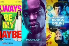 Official posters for "Always Be My Maybe," "Moonlight" and "How to Sell Drugs Online (Fast)"