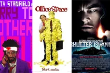 Movie posters for "Sorry to Bother You," "Office Space" and "Shutter Island"