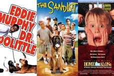 Official movie posters: "Dr. Dolittle," "The Sandlot," "Home Alone"