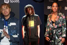 YBN Cordae: Frazer Harrison/Getty Images for Spotify, J. Cole: Leon Bennett/Getty Images, Rapsody: Paras Griffin/Getty Images