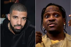 Drake via Grant Lamos IV/Getty Images, Pusha T via Mike Lawrie/Getty Images