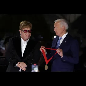 President Biden Hosts A Musical Performance By Elton John On The White House's South Lawn