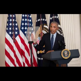 Barack And Michelle Obama Return To White House For Official Portrait Unveiling