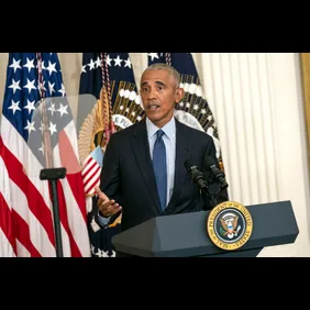 Barack And Michelle Obama Return To White House For Official Portrait Unveiling