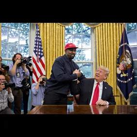 Kanye West Meets President Trump In The Oval Office Of The White House