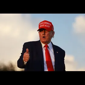 Former President Donald Trump Rallies For Marco Rubio In Florida