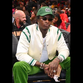 Celebrities Attend Golden State Warriors v Atlanta Hawks