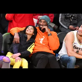 Celebrities At The Los Angeles Lakers Game