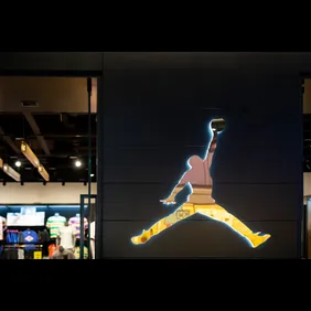 Air Jordan logo seen at a store in Chongqing