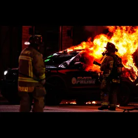 Stop cop city protest in Atlanta