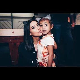 Kim Kardashian And North West Attend Ariana Grande's Dangerous Woman Concert At The Forum