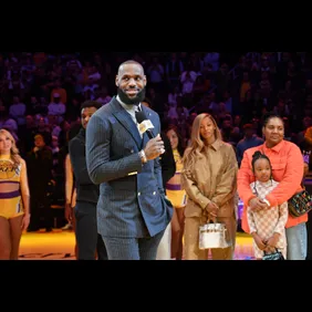 Celebrities At The Los Angeles Lakers Game