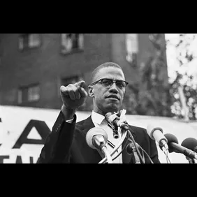 Malcolm X Speaking at Rally