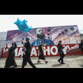 Funeral Procession Of Hip Hop Artist And Community Activist Nipsey Hussle Travels Through His L.A. Neighborhood