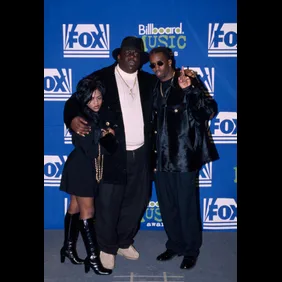 Notorious B.I.G. AKA Biggie Smalls Receives Billboard Music Award.
