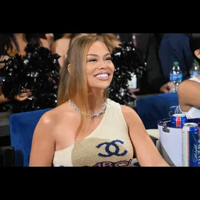 Celebrities Attend Golden State Warriors v Atlanta Hawks