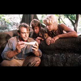 Sam Neill And Joseph Mazzello In 'Jurassic Park'