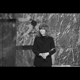 Actress Jane Fonda Holding Oscar