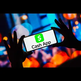 In this photo illustration, the Cash App logo is displayed