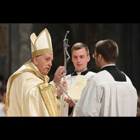 Pope Francis Presides Over Easter Vigil Mass