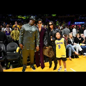 Celebrities At The Los Angeles Lakers Game