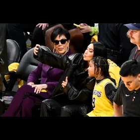 Celebrities At The Los Angeles Lakers Game