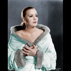 Actress Greta Garbo with Pulled Back Hairstyle
