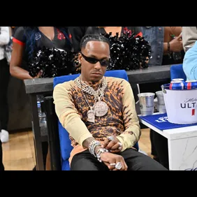 Celebrities Attend Philadelphia 76ers v Atlanta Hawks