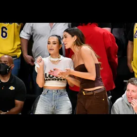 Celebrities At The Los Angeles Lakers Game