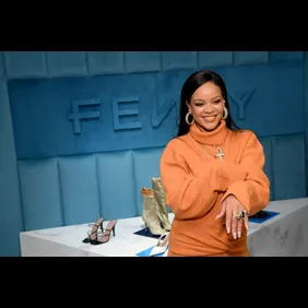 Robyn Rihanna Fenty And Linda Fargo Celebrate The Launch Of FENTY At Bergdorf Goodman