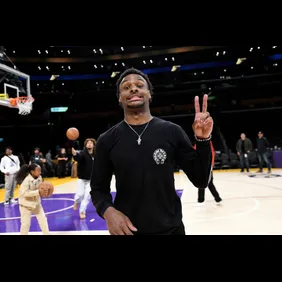 Celebrities At The Los Angeles Lakers Game