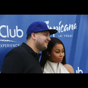 Rob Kardashian And Blac Chyna At Sky Beach Club